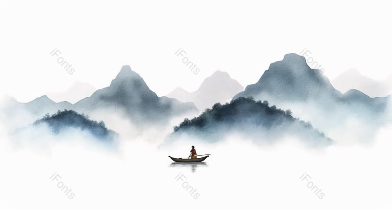 清新水彩国风系列中国传统水墨中国画,插画/手绘图,插画/手绘图库,插画/手绘图下载,插画/手绘